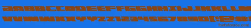 illuminoleft Font – Brown Fonts on Blue Background
