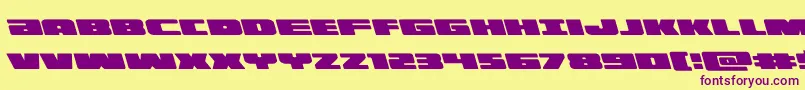 illuminoleft Font – Purple Fonts on Yellow Background