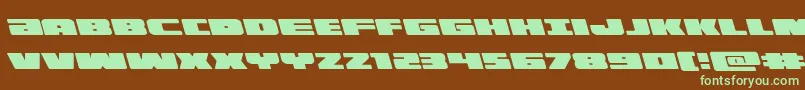 illuminoleft Font – Green Fonts on Brown Background