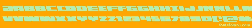 illuminoleft Font – Green Fonts on Orange Background