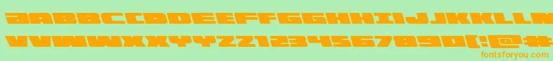 illuminoleft Font – Orange Fonts on Green Background