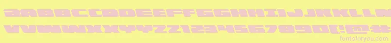 Czcionka illuminoleft – różowe czcionki na żółtym tle