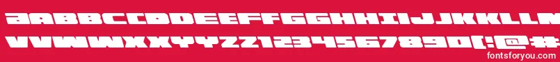 illuminoleft Font – White Fonts on Red Background