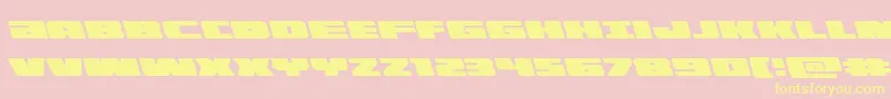 illuminoleft-Schriftart – Gelbe Schriften auf rosa Hintergrund