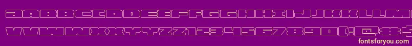 illuminoout Font – Yellow Fonts on Purple Background