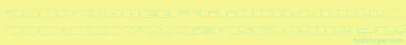 Police illuminoout – polices vertes sur fond jaune