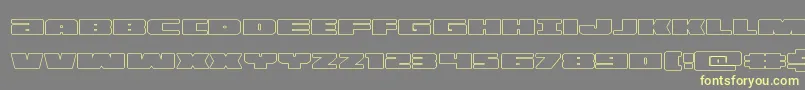 Шрифт illuminoout – жёлтые шрифты на сером фоне
