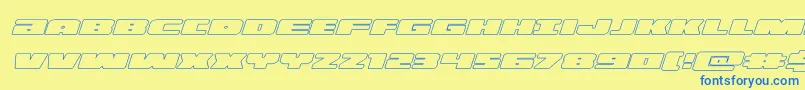 illuminooutital Font – Blue Fonts on Yellow Background