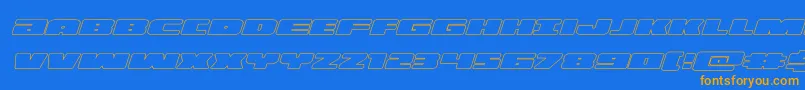illuminooutital Font – Orange Fonts on Blue Background