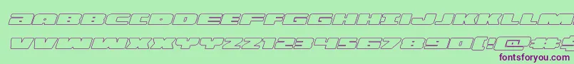 Шрифт illuminooutital – фиолетовые шрифты на зелёном фоне