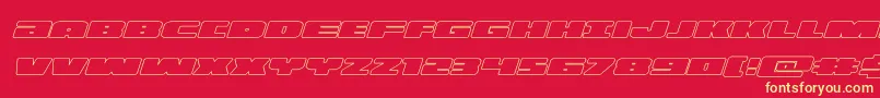 illuminooutital Font – Yellow Fonts on Red Background