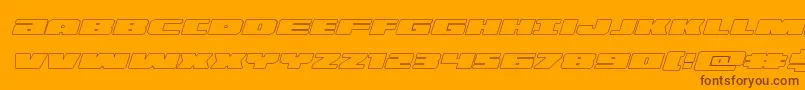 illuminooutital-Schriftart – Braune Schriften auf orangefarbenem Hintergrund