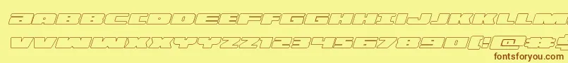 illuminooutital Font – Brown Fonts on Yellow Background