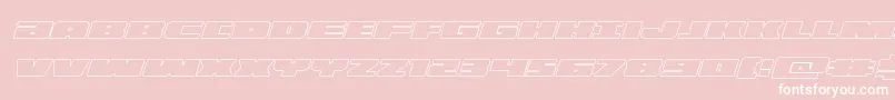 フォントilluminooutital – ピンクの背景に白い文字