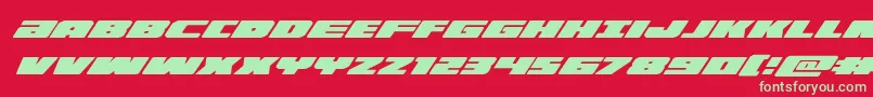 illuminosuperital Font – Green Fonts on Red Background