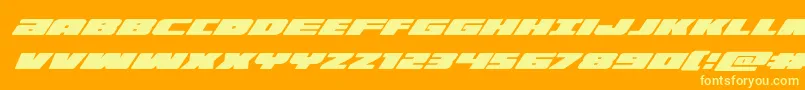 illuminosuperital Font – Yellow Fonts on Orange Background