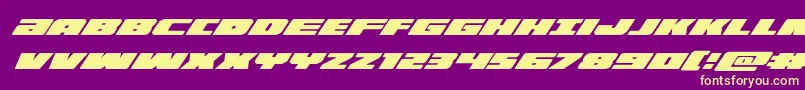 illuminosuperital Font – Yellow Fonts on Purple Background