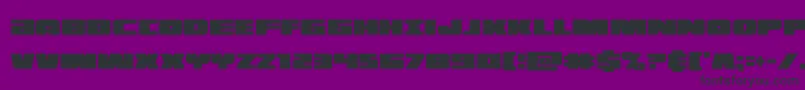 illuminoxtracond-Schriftart – Schwarze Schriften auf violettem Hintergrund