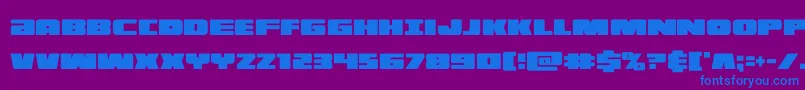 フォントilluminoxtracond – 紫色の背景に青い文字