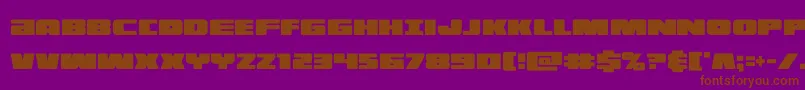 illuminoxtracond Font – Brown Fonts on Purple Background