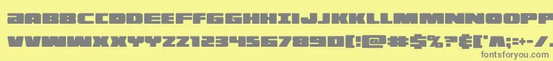 illuminoxtracond Font – Gray Fonts on Yellow Background