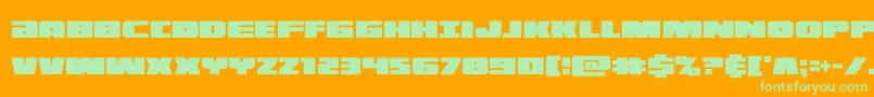 Saiba mais sobre a fonte illuminoxtracond Fonte illuminoxtracond – fontes verdes em um fundo laranja