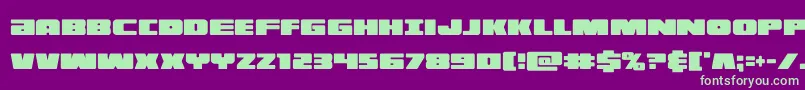 illuminoxtracond Font – Green Fonts on Purple Background