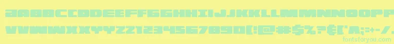 illuminoxtracond Font – Green Fonts on Yellow Background