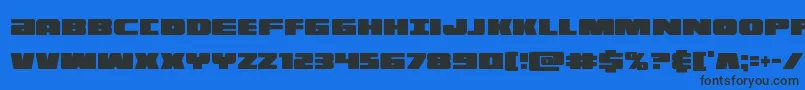 Шрифт illuminoxtracond – чёрные шрифты на синем фоне