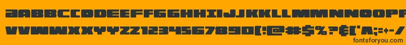 illuminoxtracond Font – Black Fonts on Orange Background