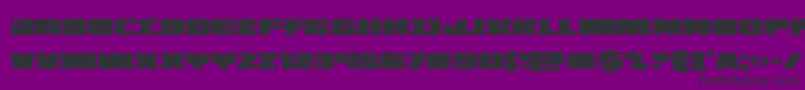 illuminoxtracond-Schriftart – Schwarze Schriften auf violettem Hintergrund