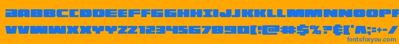 illuminoxtracond Font – Blue Fonts on Orange Background