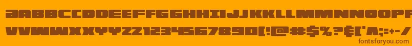 illuminoxtracond Font – Brown Fonts on Orange Background