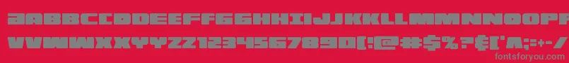 illuminoxtracond Font – Gray Fonts on Red Background