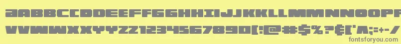 illuminoxtracond Font – Gray Fonts on Yellow Background