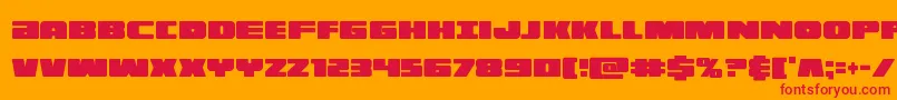 illuminoxtracond Font – Red Fonts on Orange Background