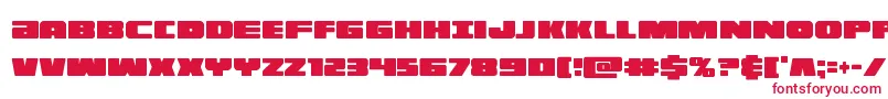 フォントilluminoxtracond – 白い背景に赤い文字