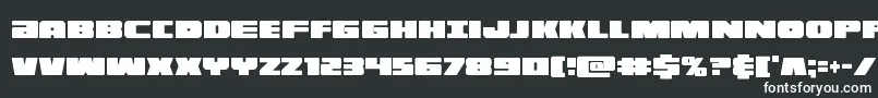 フォントilluminoxtracond – 黒い背景に白い文字