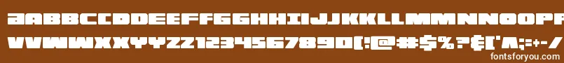 フォントilluminoxtracond – 茶色の背景に白い文字