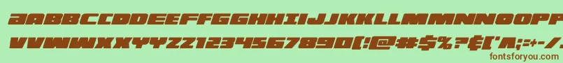 illuminoxtracondital Font – Brown Fonts on Green Background