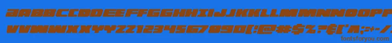 illuminoxtracondital Font – Brown Fonts on Blue Background