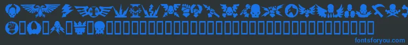 En savoir plus sur la police IM Police IM – polices bleues sur fond noir
