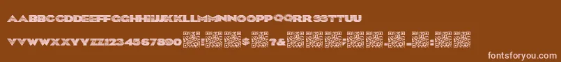 Blklite Font – Pink Fonts on Brown Background