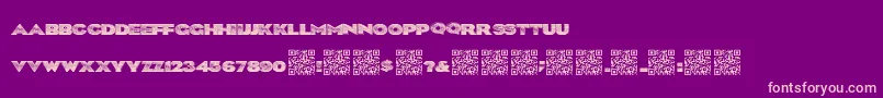 Blklite Font – Pink Fonts on Purple Background