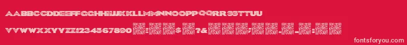 Blklite Font – Pink Fonts on Red Background