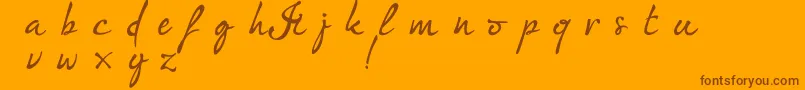 Im fashionista DEMO version Font – Brown Fonts on Orange Background