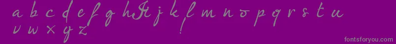 Im fashionista DEMO version-Schriftart – Graue Schriften auf violettem Hintergrund