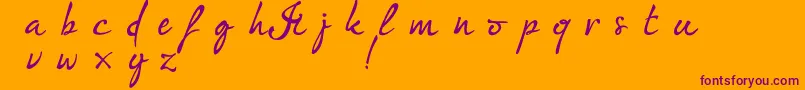 Im fashionista DEMO version Font – Purple Fonts on Orange Background