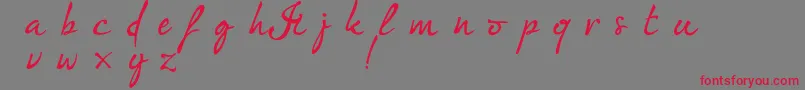 Im fashionista DEMO version-Schriftart – Rote Schriften auf grauem Hintergrund