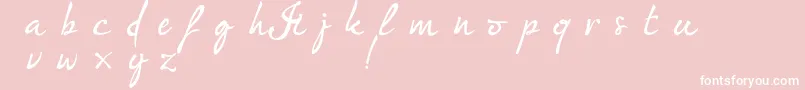 Im fashionista DEMO version-Schriftart – Weiße Schriften auf rosa Hintergrund